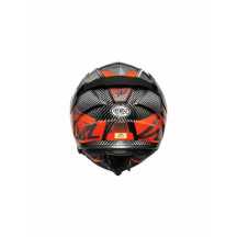 Casco Devil Carbon MN — XL, Integral, negro/rojo, acabado brillo